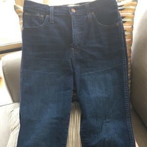 Madewell 10” skinny high rise dark wash